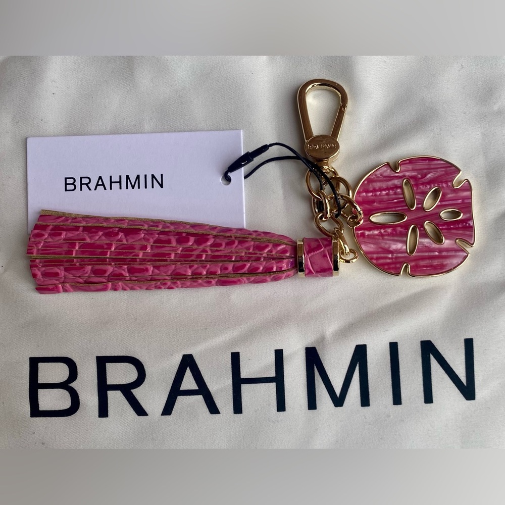 NWT Hibiscus Sand Dollar Brahmin tassel